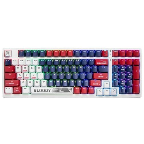 A4 Tech Tastatur A4TKLA47263 Weiß Mehrfarbig QWERTY A4 Tech Tastatur A4TKLA47263 Weiß Mehrfarbig QWERTY von A4tech