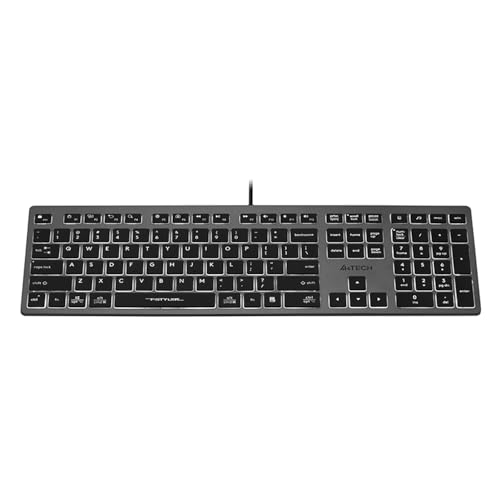 A4tech FX60H QWERTY Gaming Tastatur 12 Multimedia-Navigationstasten 2X USB-Anschlüsse Plug & Play USB-Anschluss Kabelgebunden 1.5 m Kabellänge (Weiße Hintergrundbeleuchtung) von A4tech
