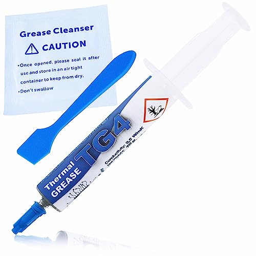 AABCOOLING Thermal Grease 4-10g - Wärmeleitpaste Silber - mit Hoher Wärmeleitfähigkeit für Alle CPU-PC Kühler-Lüfter Prozessor, Laptop Cooler, Wasserkühlung, Paste, Wärmeleitpad 9.5 W/mK von AABCOOLING