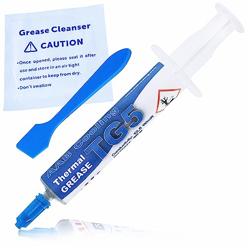 AABCOOLING Thermal Grease 5-10g - Hochleistungs 12,5W/mK Wärmeleitpaste mit Silber - Hoher Wärmeleitfähigkeit, CPU-PC Kühler-Lüfter Prozessor - Niedriger Thermischer Wiederstand, Paste 12.5 W/mK von AABCOOLING