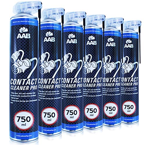 AAB Contact Cleaner PRO 750ml - Wertpaket 6 Stück - Elektrischer Kontakte Reiniger – Kontaktspray Elektronik, Electronics Reiniger, Elektronik Spray, Electronic Cleaner, Kontaktspray Auto AAB Contact Cleaner PRO 750ml - Wertpaket 6 Stück - Elektrischer Kontakte Reiniger – Kontaktspray Elektronik, Electronics Reiniger, Elektronik Spray, Electronic Cleaner, Kontaktspray Auto von AABCOOLING