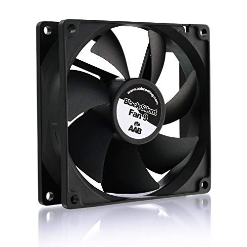 AABCOOLING Black Silent Fan 9 - Leise und Efizieant 92mm Gehäuselüfter mit 4 Anti-Vibration-Pads - CPU Kühlung, Ventilator 12V, Prozessor Kühler, Lüfter PC, 21 dB(A), 76 m3/h von AABCOOLING