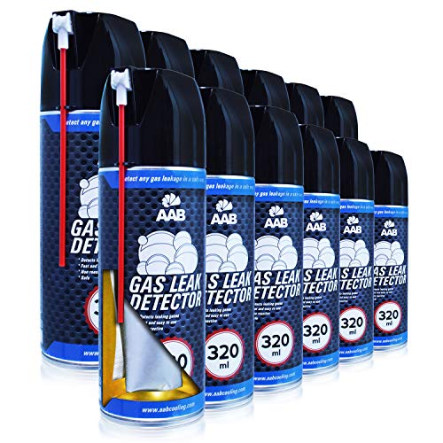 AABCOOLING Gas Leak Detector 320ml - Klimaanlage Auto, Gasleckspray, Klima Leckstopp, Lecksuche Spray, Auto Reifen Schlauch Lecksuch Spray - Wertpaket 12 Stück AABCOOLING Gas Leak Detector 320ml - Klimaanlage Auto, Gasleckspray, Klima Leckstopp, Lecksuche Spray, Auto Reifen Schlauch Lecksuch Spray - Wertpaket 12 Stück von AABCOOLING