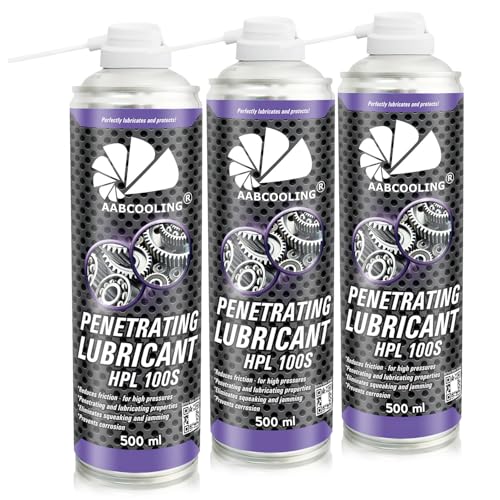 AABCOOLING Penetrating Lubricant HPL 100S, KRIECHÖL HAFTSPRAY 3x500ml HOCHLEISTUNGS SCHMIERSTOFF OHNE KUPFER KETTENSPRAY METALLFREIER TRENN-UND PFLEGEMITTEL SCHMIERSTOFF K2 von AABCOOLING