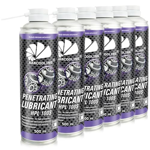 AABCOOLING Penetrating Lubricant HPL 100S, UNIVERSALFETT HAFTSPRAY 6x500ml SCHMIERÖL HAFTSTARK FÜR METALL GELENKE KRIECHÖL SCHMIERMITTEL SPRAY MIT STARKER SCHMIERLEISTUNG K2 von AABCOOLING