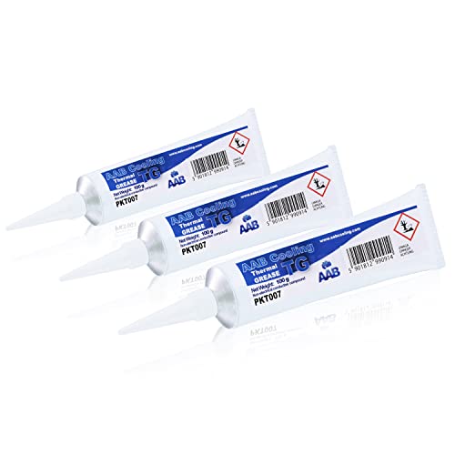 AABCOOLING Thermal Grease 100g - 1,5W/mK - 3 Stück Wärmeleitpaste Weiß - Mit Hoher Wärmeleitfähigkeit für Alle CPU-PC Kühler-Lüfter Prozessor, Wasserkühlung, Notebook Wärmeleitpad von AABCOOLING