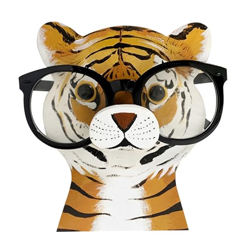 3D Holz Brillenhalter Brillenablage Multifunktional für Schmuckablage Wie Ringe Halsketten Uhren als Dekorativer Wohnaccessoire für Modernes Design und Praktischen Einsatz in Jedem Raum（Tiger） von AABDTYYD