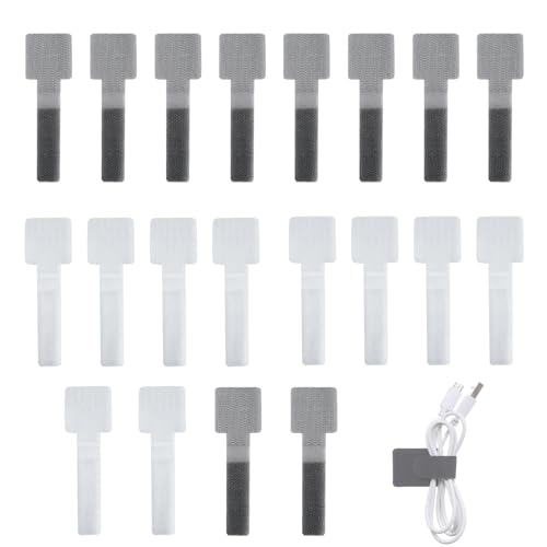 40 Stück Selbstklebende Cable Ties,Ladekabel Organizer,Kabelclips Selbstklebend,Kabel Organizer für die Wand,Unter Dem Schreibtisch,Auf Dem Schreibtisch von AABDTYYD