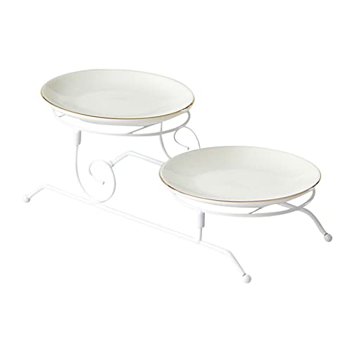 AADDFDD 2-Schicht Tisch Kuchenständer Serviertablett Display Platte Regale Herzstück von AADDFDD