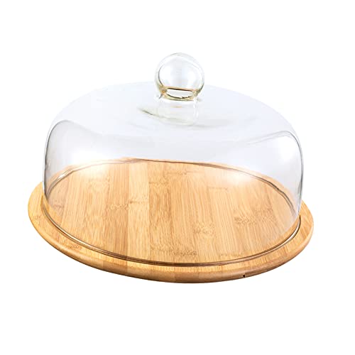 AADDFDD 29 cm Holz Serviertablett Käsebrett Tortenständer Brot Obstteller Display mit Kuppelabdeckung AADDFDD 29 cm Holz Serviertablett Käsebrett Tortenständer Brot Obstteller Display mit Kuppelabdeckung von AADDFDD