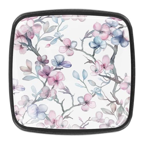 4 Stück Schubladenknöpfe Schrankknöpfe Und -Griffe Aquarell Blumen 4 Stück Schubladenknöpfe Schrankknöpfe Und -Griffe Aquarell Blumen von AADFAEWR