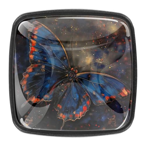 AADFAEWR 4 Stück Schubladenknöpfe Schrankknöpfe Und -Griffe Blue Butterfly Galaxy Space AADFAEWR 4 Stück Schubladenknöpfe Schrankknöpfe Und -Griffe Blue Butterfly Galaxy Space von AADFAEWR