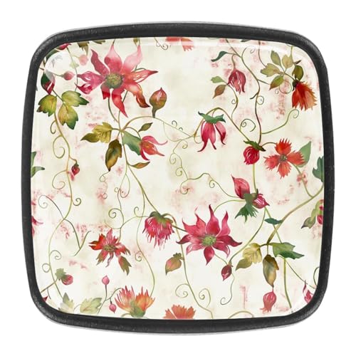 AADFAEWR 4 Stück Schubladenknöpfe Schrankknöpfe Und -Griffe Blumenmuster Aquarellblumen AADFAEWR 4 Stück Schubladenknöpfe Schrankknöpfe Und -Griffe Blumenmuster Aquarellblumen von AADFAEWR