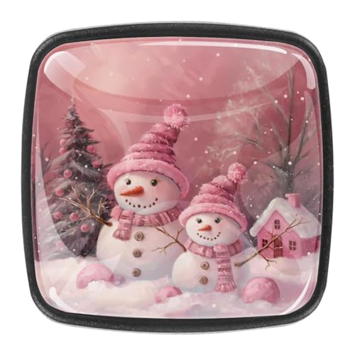 AADFAEWR 4 Stück Schubladenknöpfe Schrankknöpfe Und -Griffe Christmas Cute Snowman Pink AADFAEWR 4 Stück Schubladenknöpfe Schrankknöpfe Und -Griffe Christmas Cute Snowman Pink von AADFAEWR
