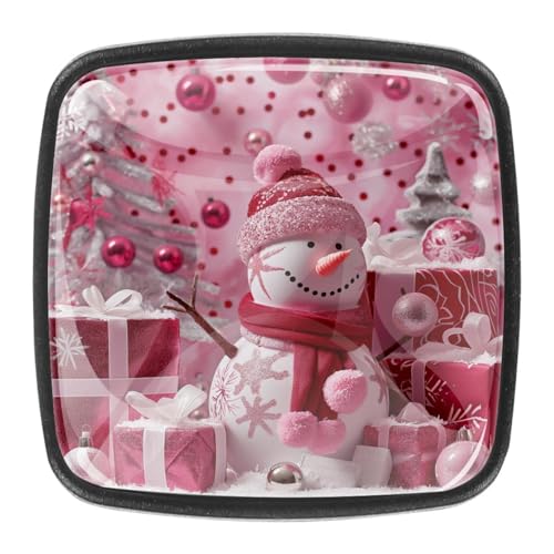 AADFAEWR 4 Stück Schubladenknöpfe Schrankknöpfe Und -Griffe Christmas Cute Snowman Pink AADFAEWR 4 Stück Schubladenknöpfe Schrankknöpfe Und -Griffe Christmas Cute Snowman Pink von AADFAEWR