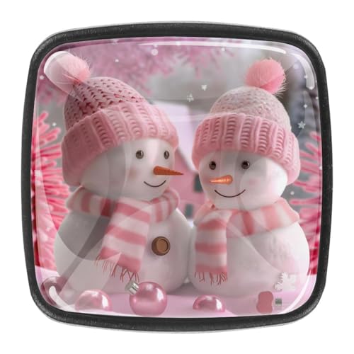 AADFAEWR 4 Stück Schubladenknöpfe Schrankknöpfe Und -Griffe Christmas Cute Snowman Pink AADFAEWR 4 Stück Schubladenknöpfe Schrankknöpfe Und -Griffe Christmas Cute Snowman Pink von AADFAEWR