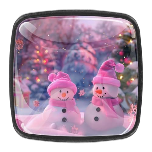 AADFAEWR 4 Stück Schubladenknöpfe Schrankknöpfe Und -Griffe Christmas Cute Snowman Pink AADFAEWR 4 Stück Schubladenknöpfe Schrankknöpfe Und -Griffe Christmas Cute Snowman Pink von AADFAEWR