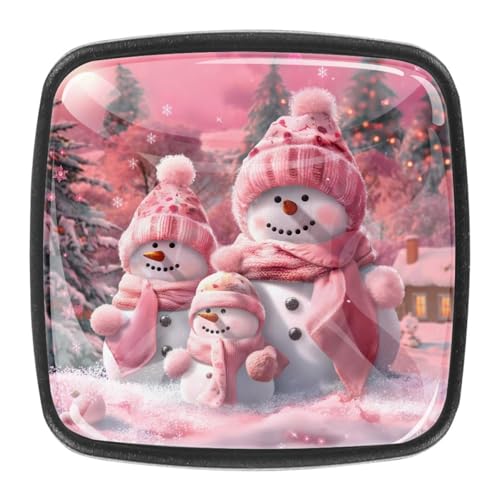 AADFAEWR 4 Stück Schubladenknöpfe Schrankknöpfe Und -Griffe Christmas Cute Snowman Pink AADFAEWR 4 Stück Schubladenknöpfe Schrankknöpfe Und -Griffe Christmas Cute Snowman Pink von AADFAEWR
