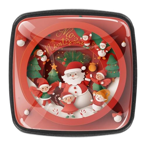 AADFAEWR 4 Stück Schubladenknöpfe Schrankknöpfe Und -Griffe Christmas Santa Claus Cute Snowman AADFAEWR 4 Stück Schubladenknöpfe Schrankknöpfe Und -Griffe Christmas Santa Claus Cute Snowman von AADFAEWR