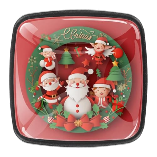 AADFAEWR 4 Stück Schubladenknöpfe Schrankknöpfe Und -Griffe Christmas Santa Claus Cute Snowman AADFAEWR 4 Stück Schubladenknöpfe Schrankknöpfe Und -Griffe Christmas Santa Claus Cute Snowman von AADFAEWR