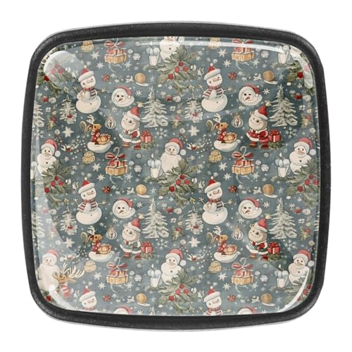 AADFAEWR 4 Stück Schubladenknöpfe Schrankknöpfe Und -Griffe Christmas Snowman Patterns AADFAEWR 4 Stück Schubladenknöpfe Schrankknöpfe Und -Griffe Christmas Snowman Patterns von AADFAEWR
