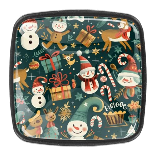 AADFAEWR 4 Stück Schubladenknöpfe Schrankknöpfe Und -Griffe Christmas Snowman Patterns AADFAEWR 4 Stück Schubladenknöpfe Schrankknöpfe Und -Griffe Christmas Snowman Patterns von AADFAEWR