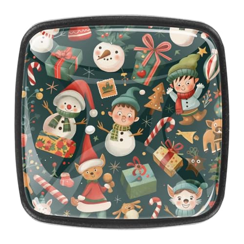 AADFAEWR 4 Stück Schubladenknöpfe Schrankknöpfe Und -Griffe Christmas Snowman Patterns AADFAEWR 4 Stück Schubladenknöpfe Schrankknöpfe Und -Griffe Christmas Snowman Patterns von AADFAEWR