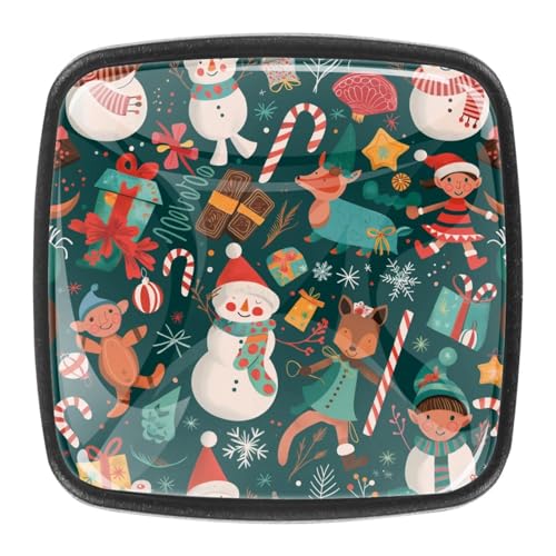 AADFAEWR 4 Stück Schubladenknöpfe Schrankknöpfe Und -Griffe Christmas Snowman Patterns AADFAEWR 4 Stück Schubladenknöpfe Schrankknöpfe Und -Griffe Christmas Snowman Patterns von AADFAEWR