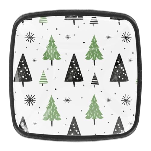 AADFAEWR 4 Stück Schubladenknöpfe Schrankknöpfe Und -Griffe Christmas Tree Green Snowflakes AADFAEWR 4 Stück Schubladenknöpfe Schrankknöpfe Und -Griffe Christmas Tree Green Snowflakes von AADFAEWR