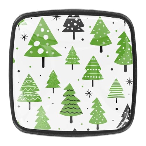 AADFAEWR 4 Stück Schubladenknöpfe Schrankknöpfe Und -Griffe Christmas Tree Green Snowflakes AADFAEWR 4 Stück Schubladenknöpfe Schrankknöpfe Und -Griffe Christmas Tree Green Snowflakes von AADFAEWR