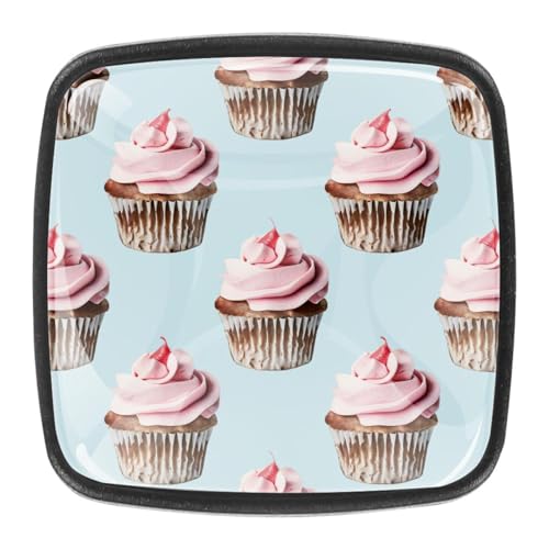 AADFAEWR 4 Stück Schubladenknöpfe Schrankknöpfe Und -Griffe Cupcake Patterns AADFAEWR 4 Stück Schubladenknöpfe Schrankknöpfe Und -Griffe Cupcake Patterns von AADFAEWR