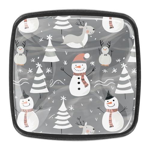 AADFAEWR 4 Stück Schubladenknöpfe Schrankknöpfe Und -Griffe Cute Snowman Christmas Holiday AADFAEWR 4 Stück Schubladenknöpfe Schrankknöpfe Und -Griffe Cute Snowman Christmas Holiday von AADFAEWR