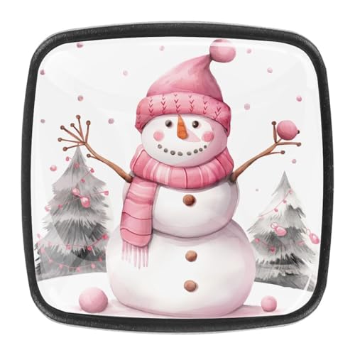 AADFAEWR 4 Stück Schubladenknöpfe Schrankknöpfe Und -Griffe Cute Snowman Christmas Snow AADFAEWR 4 Stück Schubladenknöpfe Schrankknöpfe Und -Griffe Cute Snowman Christmas Snow von AADFAEWR