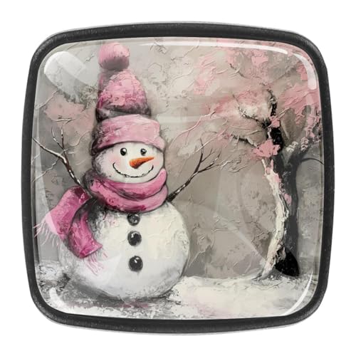 AADFAEWR 4 Stück Schubladenknöpfe Schrankknöpfe Und -Griffe Cute Snowman Christmas Snow AADFAEWR 4 Stück Schubladenknöpfe Schrankknöpfe Und -Griffe Cute Snowman Christmas Snow von AADFAEWR