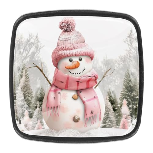 AADFAEWR 4 Stück Schubladenknöpfe Schrankknöpfe Und -Griffe Cute Snowman Christmas Snow AADFAEWR 4 Stück Schubladenknöpfe Schrankknöpfe Und -Griffe Cute Snowman Christmas Snow von AADFAEWR