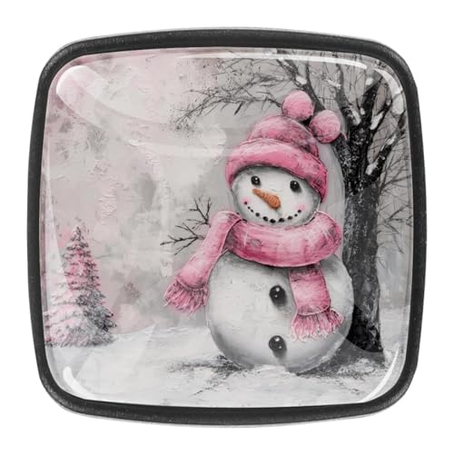 AADFAEWR 4 Stück Schubladenknöpfe Schrankknöpfe Und -Griffe Cute Snowman Christmas Snow AADFAEWR 4 Stück Schubladenknöpfe Schrankknöpfe Und -Griffe Cute Snowman Christmas Snow von AADFAEWR