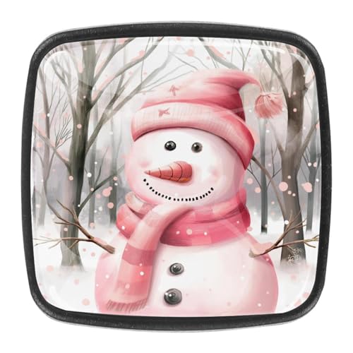AADFAEWR 4 Stück Schubladenknöpfe Schrankknöpfe Und -Griffe Cute Snowman Christmas Snow AADFAEWR 4 Stück Schubladenknöpfe Schrankknöpfe Und -Griffe Cute Snowman Christmas Snow von AADFAEWR