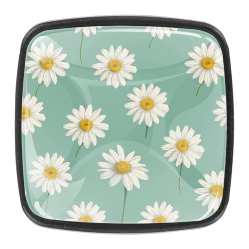 AADFAEWR 4 Stück Schubladenknöpfe Schrankknöpfe Und -Griffe Daisy Flowers Patterns AADFAEWR 4 Stück Schubladenknöpfe Schrankknöpfe Und -Griffe Daisy Flowers Patterns von AADFAEWR