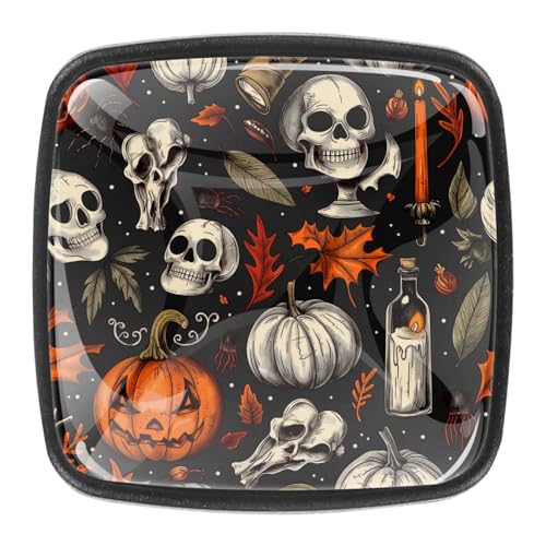 AADFAEWR 4 Stück Schubladenknöpfe Schrankknöpfe Und -Griffe Fröhliche Halloween-Muster AADFAEWR 4 Stück Schubladenknöpfe Schrankknöpfe Und -Griffe Fröhliche Halloween-Muster von AADFAEWR