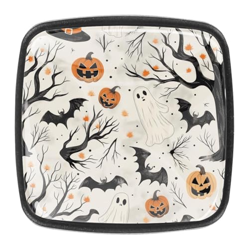 AADFAEWR 4 Stück Schubladenknöpfe Schrankknöpfe Und -Griffe Fröhliche Halloween-Muster AADFAEWR 4 Stück Schubladenknöpfe Schrankknöpfe Und -Griffe Fröhliche Halloween-Muster von AADFAEWR