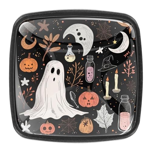 AADFAEWR 4 Stück Schubladenknöpfe Schrankknöpfe Und -Griffe Fröhliches Halloween-Set AADFAEWR 4 Stück Schubladenknöpfe Schrankknöpfe Und -Griffe Fröhliches Halloween-Set von AADFAEWR