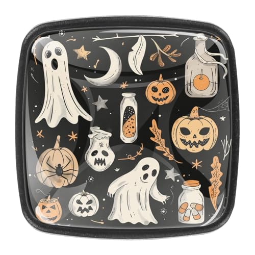 AADFAEWR 4 Stück Schubladenknöpfe Schrankknöpfe Und -Griffe Fröhliches Halloween-Set AADFAEWR 4 Stück Schubladenknöpfe Schrankknöpfe Und -Griffe Fröhliches Halloween-Set von AADFAEWR