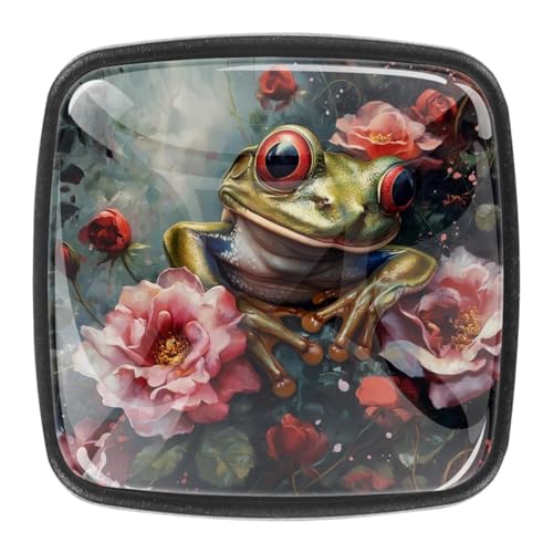 AADFAEWR 4 Stück Schubladenknöpfe Schrankknöpfe Und -Griffe Frosch Rosen Blüte Blumen AADFAEWR 4 Stück Schubladenknöpfe Schrankknöpfe Und -Griffe Frosch Rosen Blüte Blumen von AADFAEWR