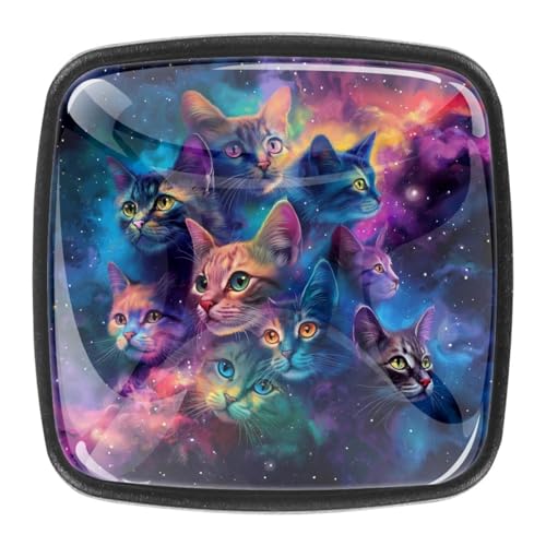 AADFAEWR 4 Stück Schubladenknöpfe Schrankknöpfe Und -Griffe Galaxie-Katzen AADFAEWR 4 Stück Schubladenknöpfe Schrankknöpfe Und -Griffe Galaxie-Katzen von AADFAEWR