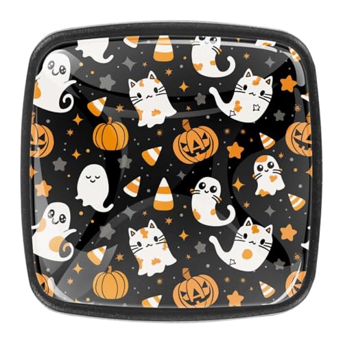 AADFAEWR 4 Stück Schubladenknöpfe Schrankknöpfe Und -Griffe Halloween Katze Kürbis Sterne Muster AADFAEWR 4 Stück Schubladenknöpfe Schrankknöpfe Und -Griffe Halloween Katze Kürbis Sterne Muster von AADFAEWR