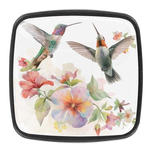 AADFAEWR 4 Stück Schubladenknöpfe Schrankknöpfe Und -Griffe Kolibris Blumen AADFAEWR 4 Stück Schubladenknöpfe Schrankknöpfe Und -Griffe Kolibris Blumen von AADFAEWR