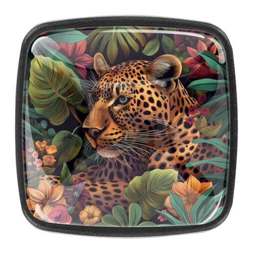 AADFAEWR 4 Stück Schubladenknöpfe Schrankknöpfe Und -Griffe Leopard Animal Flowers AADFAEWR 4 Stück Schubladenknöpfe Schrankknöpfe Und -Griffe Leopard Animal Flowers von AADFAEWR