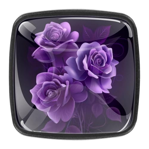 AADFAEWR 4 Stück Schubladenknöpfe Schrankknöpfe Und -Griffe Lila Blumen AADFAEWR 4 Stück Schubladenknöpfe Schrankknöpfe Und -Griffe Lila Blumen von AADFAEWR
