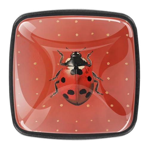 AADFAEWR 4 Stück Schubladenknöpfe Schrankknöpfe Und -Griffe Marienkäfer Polka Dots AADFAEWR 4 Stück Schubladenknöpfe Schrankknöpfe Und -Griffe Marienkäfer Polka Dots von AADFAEWR