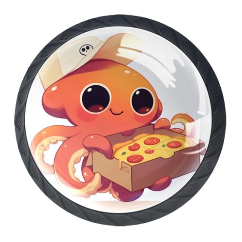 AADFAEWR 4 Stück Schubladenknöpfe Schrankknöpfe Und -Griffe Niedliche Oktopus-Pizza AADFAEWR 4 Stück Schubladenknöpfe Schrankknöpfe Und -Griffe Niedliche Oktopus-Pizza von AADFAEWR
